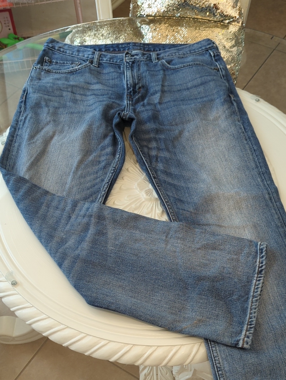 Banana Republic Men's Blue Denim Jeans - Classic Straight Fit 32x30